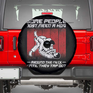 Brazilian Jiu Jitsu Spare Tire Cover Some People Just Need A Hug Vintage BJJ TS10 Black Print Your Wear