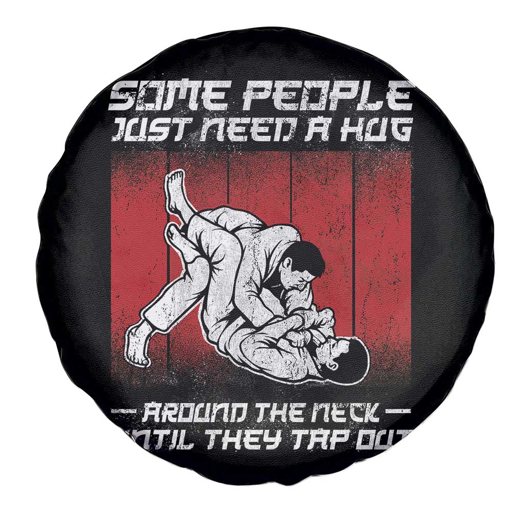 Brazilian Jiu Jitsu Spare Tire Cover Some People Just Need A Hug Vintage BJJ TS10 Print Your Wear