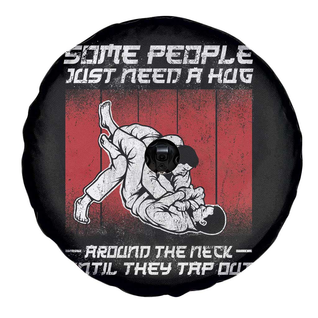 Brazilian Jiu Jitsu Spare Tire Cover Some People Just Need A Hug Vintage BJJ TS10 Print Your Wear