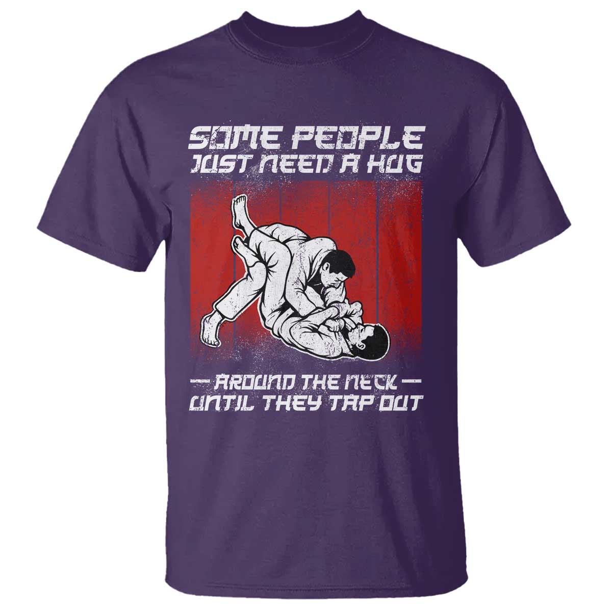 Brazilian Jiu Jitsu T Shirt Some People Just Need A Hug Vintage BJJ TS10 Purple Print Your Wear