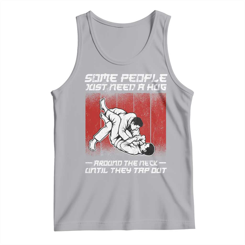 Brazilian Jiu Jitsu Tank Top Some People Just Need A Hug Vintage BJJ TS10 Athletic Heather Print Your Wear