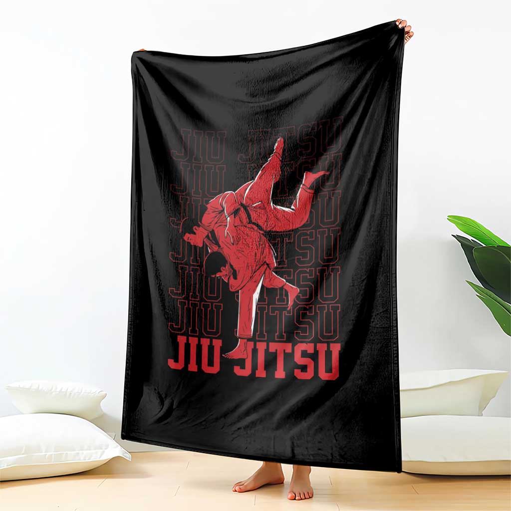 Brazilian Jiu Jitsu Throw Blanket BJJ Distressed TS10 Print Your Wear