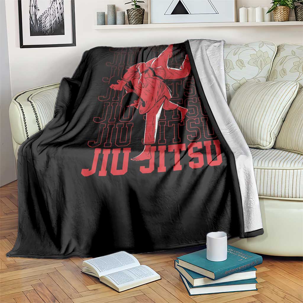 Brazilian Jiu Jitsu Throw Blanket BJJ Distressed TS10 Print Your Wear