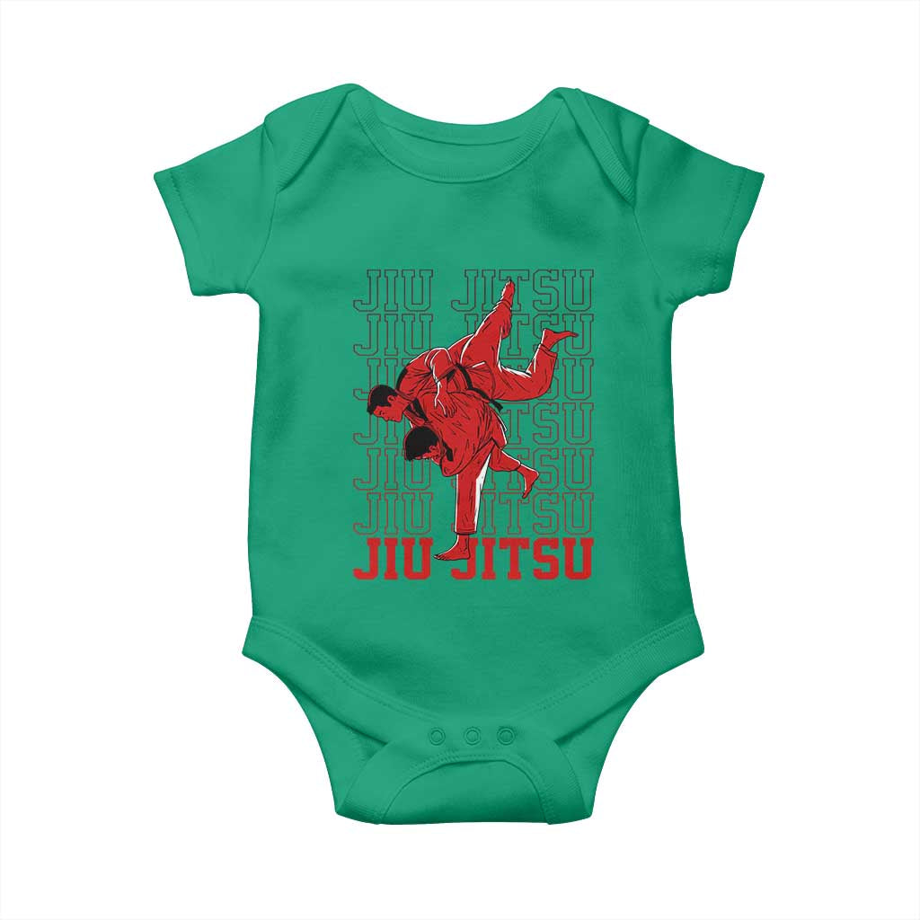 Brazilian Jiu Jitsu Baby Onesie BJJ Distressed TS10 Irish Green Print Your Wear