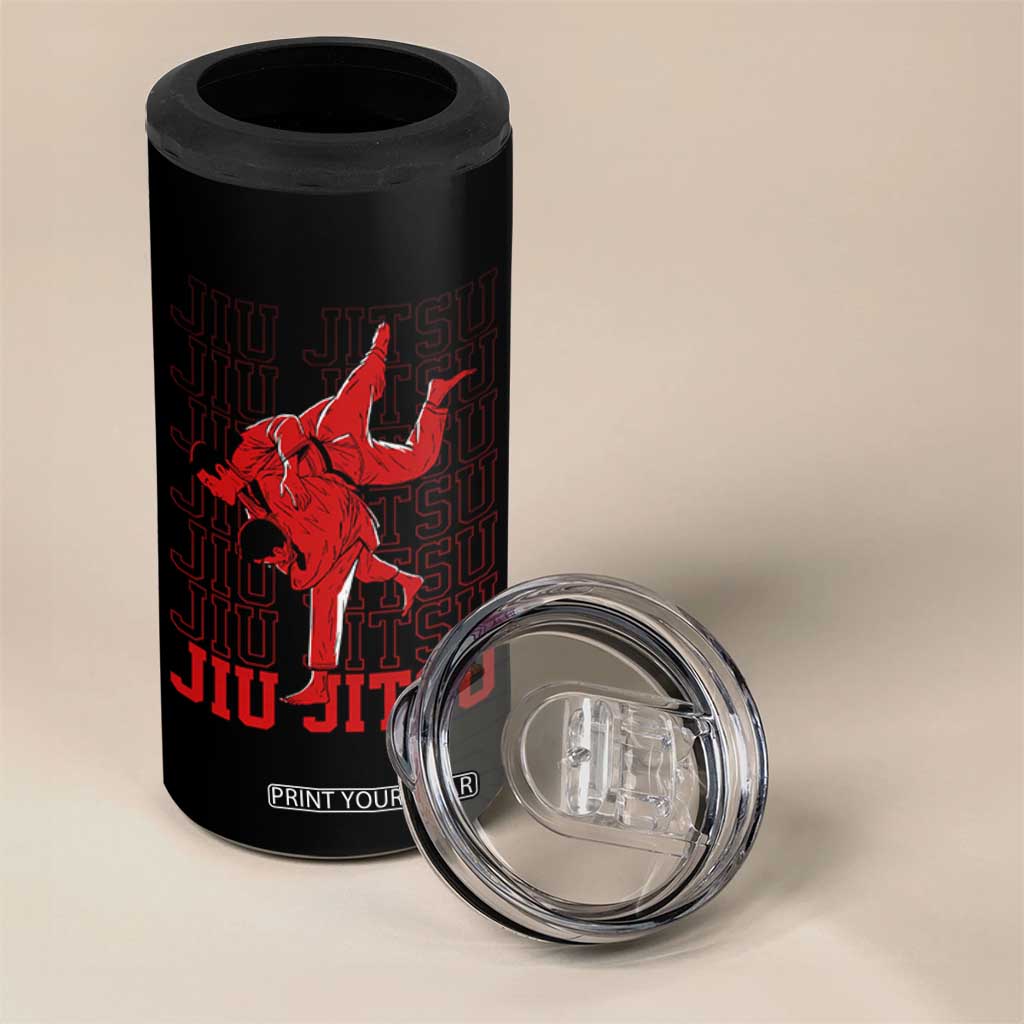 Brazilian Jiu Jitsu 4 in 1 Can Cooler Tumbler BJJ Distressed TS10 Print Your Wear