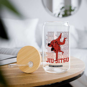 Brazilian Jiu Jitsu Glass Can BJJ Distressed TS10 Print Your Wear