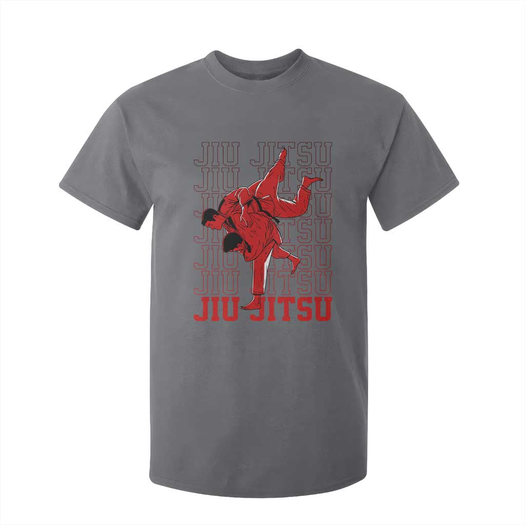 Brazilian Jiu Jitsu T Shirt For Kid BJJ Distressed TS10 Charcoal Print Your Wear