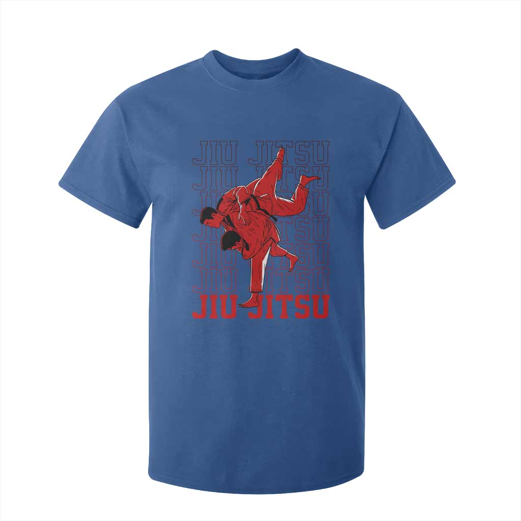 Brazilian Jiu Jitsu T Shirt For Kid BJJ Distressed TS10 Royal Blue Print Your Wear