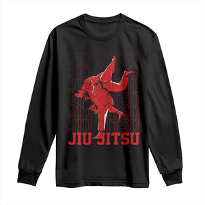 Brazilian Jiu Jitsu Long Sleeve Shirt BJJ Distressed TS10 Black Print Your Wear