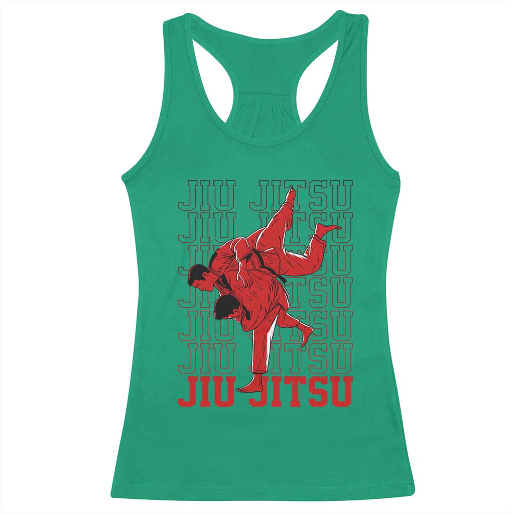 Brazilian Jiu Jitsu Racerback Tank Top BJJ Distressed TS10 Irish Green Print Your Wear