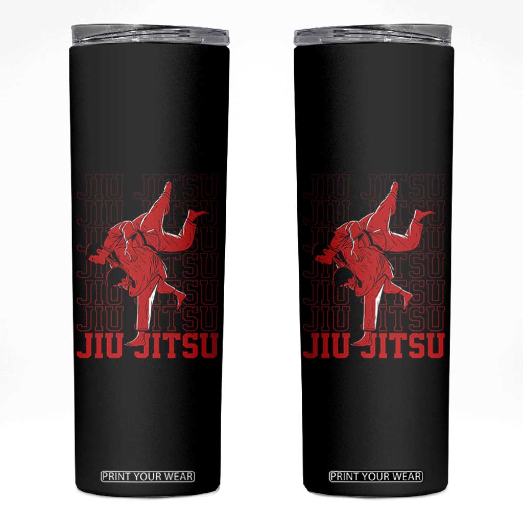 Brazilian Jiu Jitsu Skinny Tumbler BJJ Distressed TS10 Black Print Your Wear