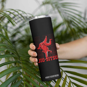 Brazilian Jiu Jitsu Skinny Tumbler BJJ Distressed TS10 Print Your Wear
