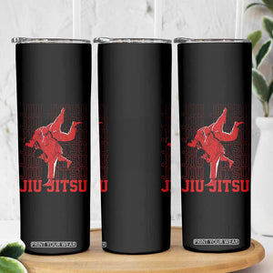 Brazilian Jiu Jitsu Skinny Tumbler BJJ Distressed TS10 Print Your Wear