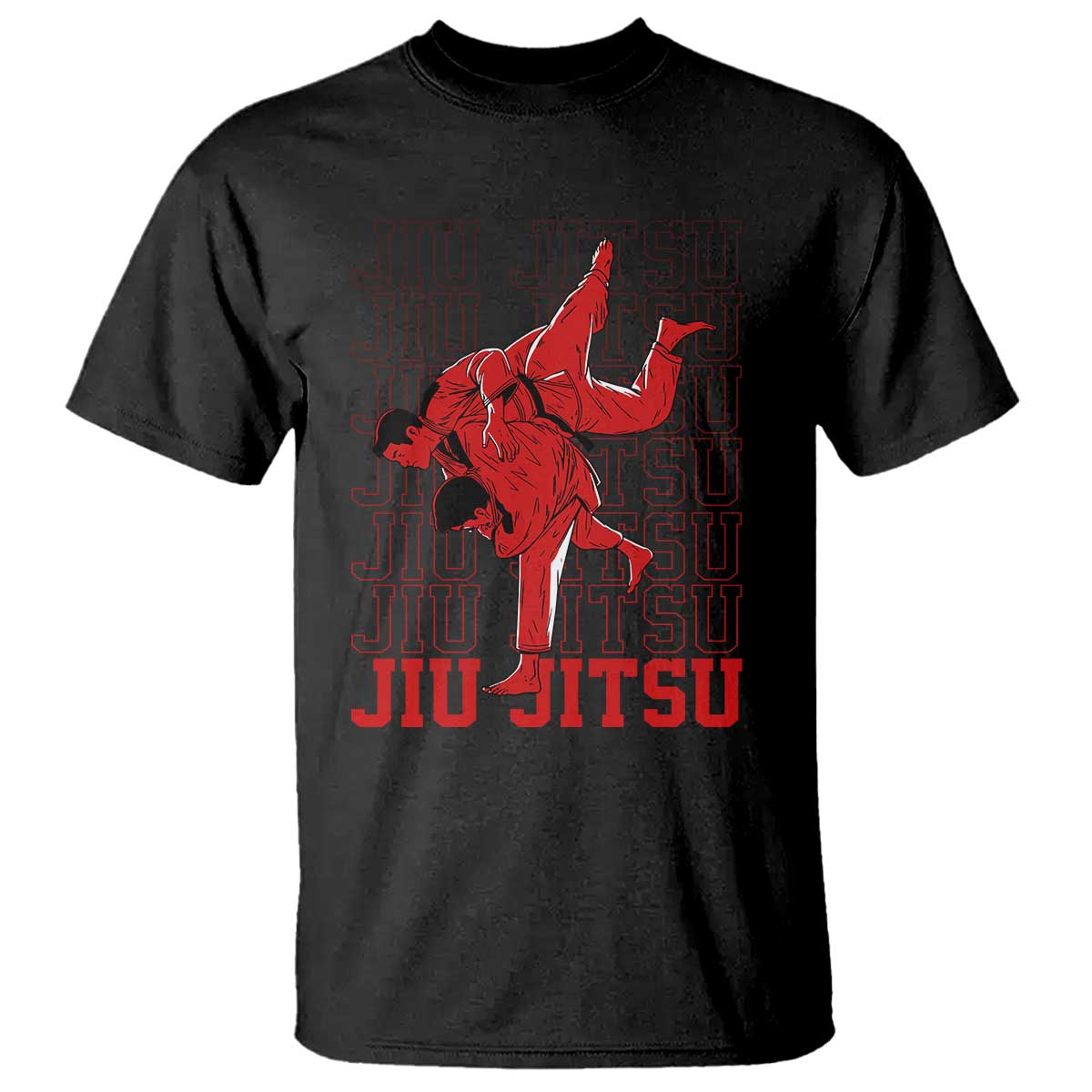 Brazilian Jiu Jitsu T Shirt BJJ Distressed TS10 Black Print Your Wear