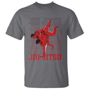 Brazilian Jiu Jitsu T Shirt BJJ Distressed TS10 Charcoal Print Your Wear