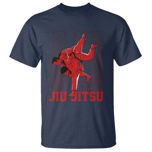 Brazilian Jiu Jitsu T Shirt BJJ Distressed TS10 Navy Print Your Wear