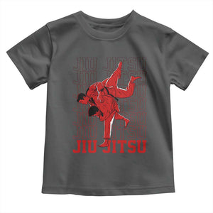 Brazilian Jiu Jitsu Toddler T Shirt BJJ Distressed TS10 Dark Heather Print Your Wear