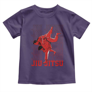 Brazilian Jiu Jitsu Toddler T Shirt BJJ Distressed TS10 Purple Print Your Wear