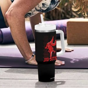 Brazilian Jiu Jitsu Tumbler With Handle BJJ Distressed TS10 Print Your Wear
