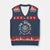 Brazilian Jiu Jitsu V-Neck Knit Sweater Vest Train Like A Beast Vintage BJJ Grappling Gorilla TS10 Navy Red Print Your Wear