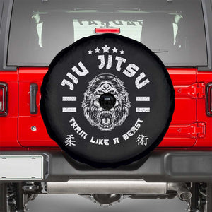 Brazilian Jiu Jitsu Spare Tire Cover Train Like A Beast Vintage BJJ Grappling Gorilla TS10 Black Print Your Wear