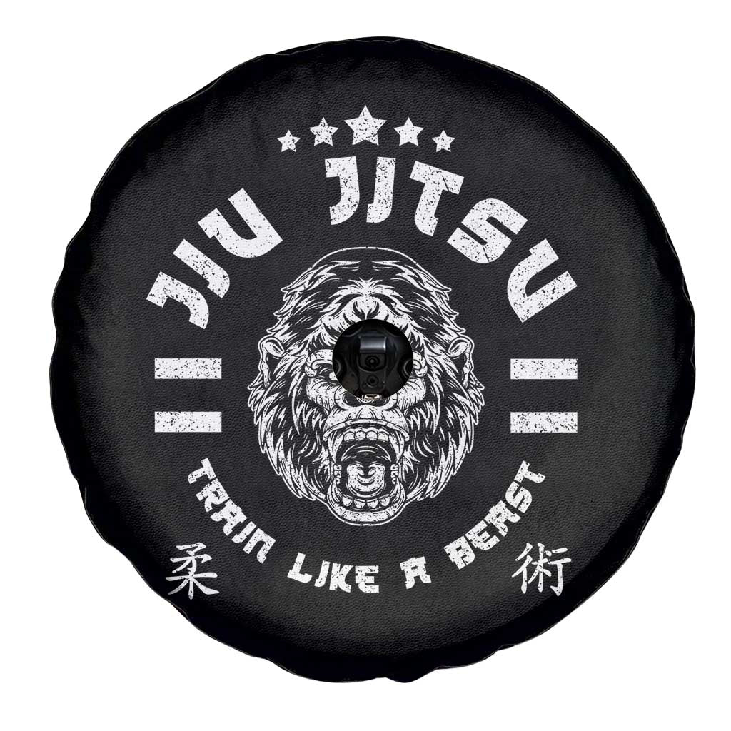 Brazilian Jiu Jitsu Spare Tire Cover Train Like A Beast Vintage BJJ Grappling Gorilla TS10 Print Your Wear