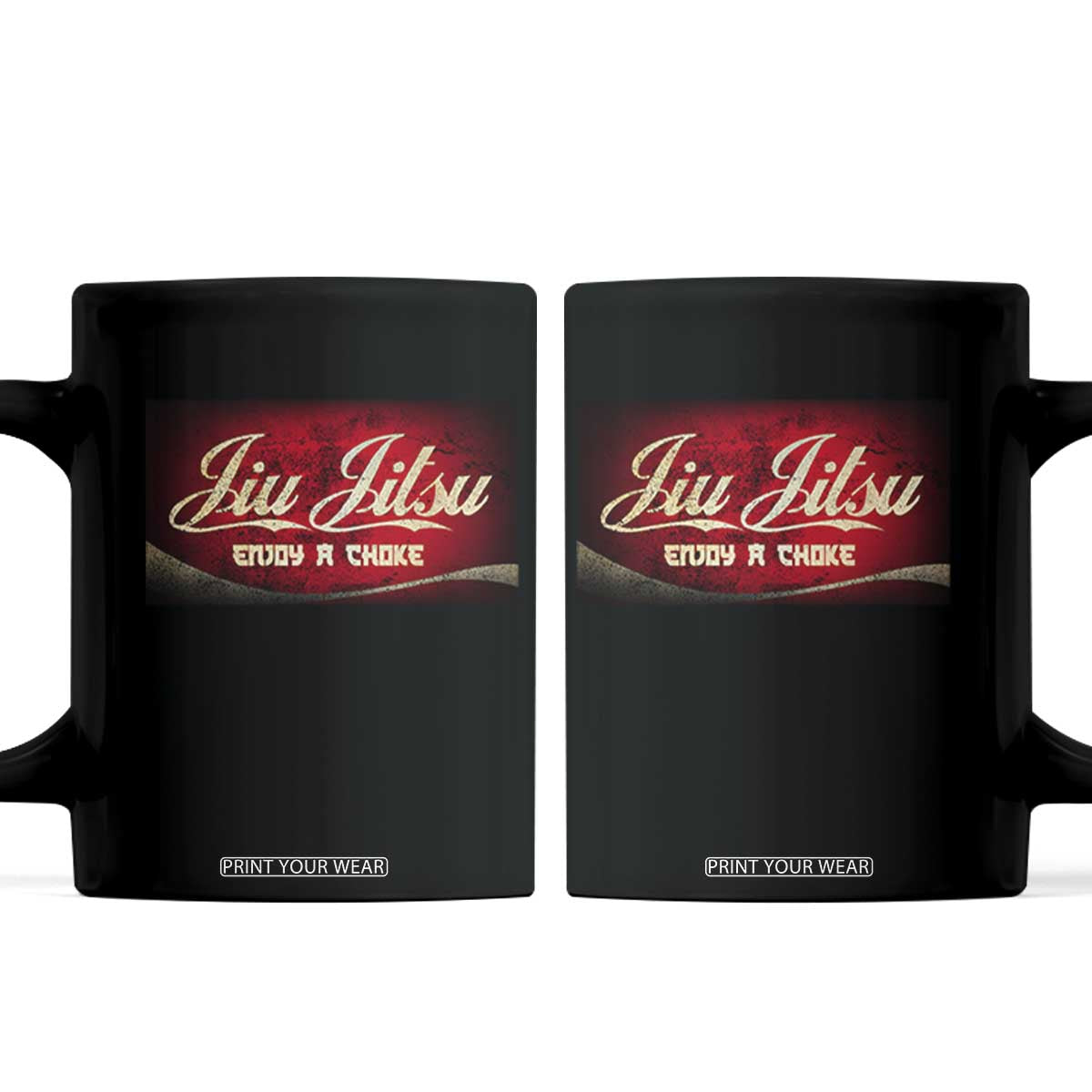Funny Brazilian Jiu Jitsu Coffee Mug BJJ Tactical Hugging Choke Jiujitsu Martial Arts TS10 Black Print Your Wear