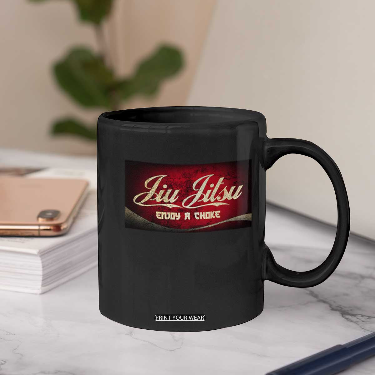 Funny Brazilian Jiu Jitsu Coffee Mug BJJ Tactical Hugging Choke Jiujitsu Martial Arts TS10 Print Your Wear