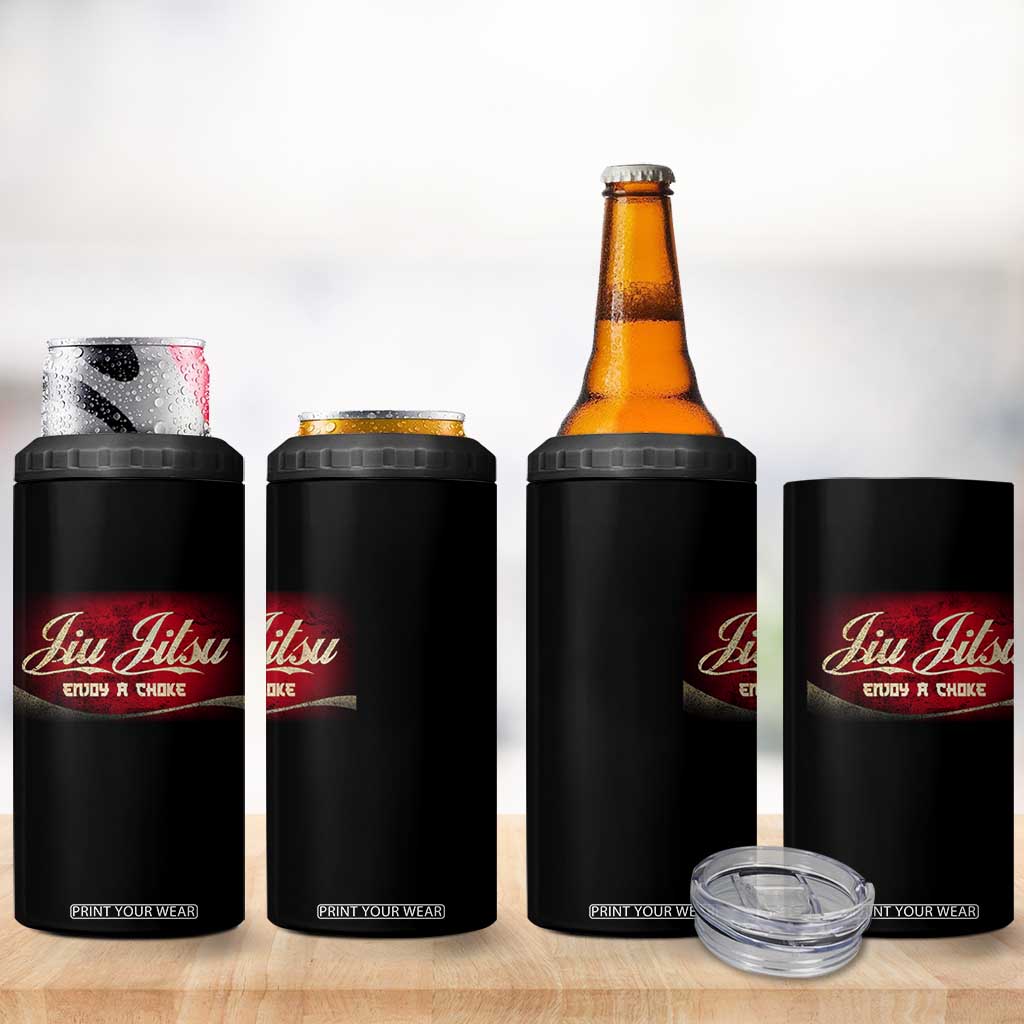 Funny Brazilian Jiu Jitsu 4 in 1 Can Cooler Tumbler BJJ Tactical Hugging Choke Jiujitsu Martial Arts TS10 Print Your Wear