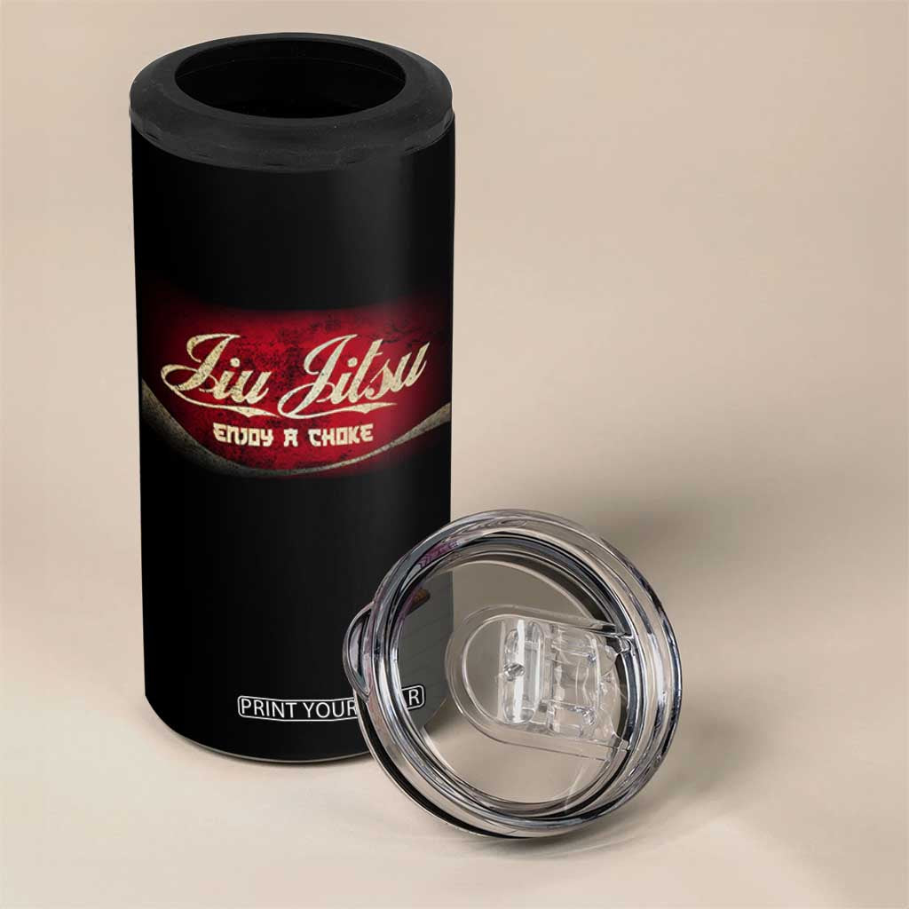 Funny Brazilian Jiu Jitsu 4 in 1 Can Cooler Tumbler BJJ Tactical Hugging Choke Jiujitsu Martial Arts TS10 Print Your Wear