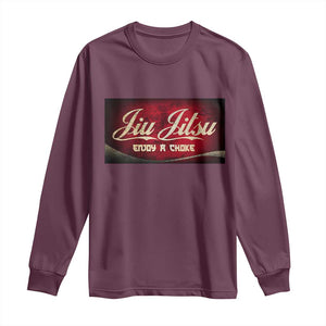 Funny Brazilian Jiu Jitsu Long Sleeve Shirt BJJ Tactical Hugging Choke Jiujitsu Martial Arts TS10 Maroon Print Your Wear