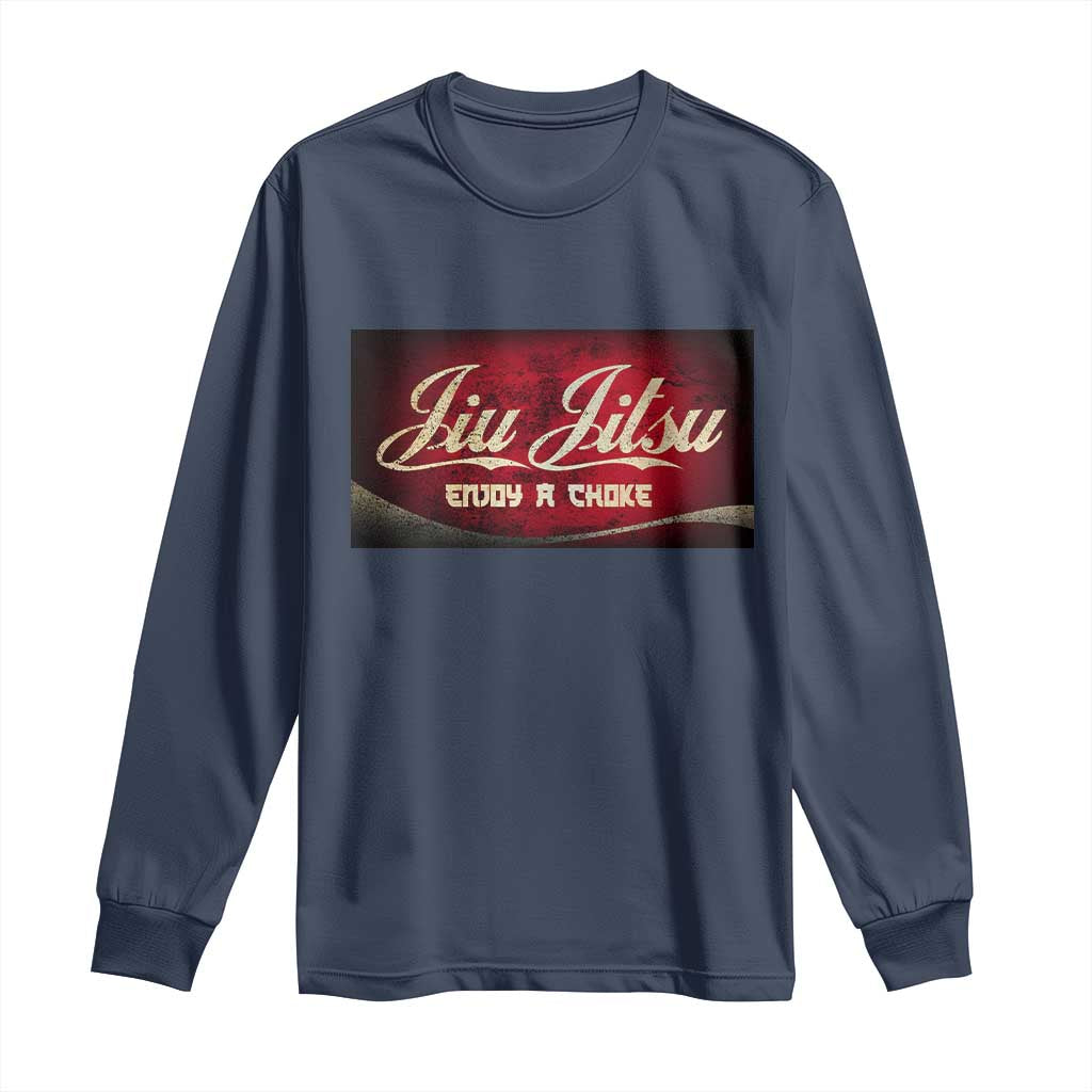 Funny Brazilian Jiu Jitsu Long Sleeve Shirt BJJ Tactical Hugging Choke Jiujitsu Martial Arts TS10 Navy Print Your Wear