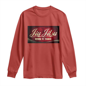 Funny Brazilian Jiu Jitsu Long Sleeve Shirt BJJ Tactical Hugging Choke Jiujitsu Martial Arts TS10 Red Print Your Wear
