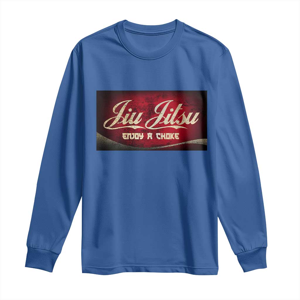 Funny Brazilian Jiu Jitsu Long Sleeve Shirt BJJ Tactical Hugging Choke Jiujitsu Martial Arts TS10 Royal Blue Print Your Wear