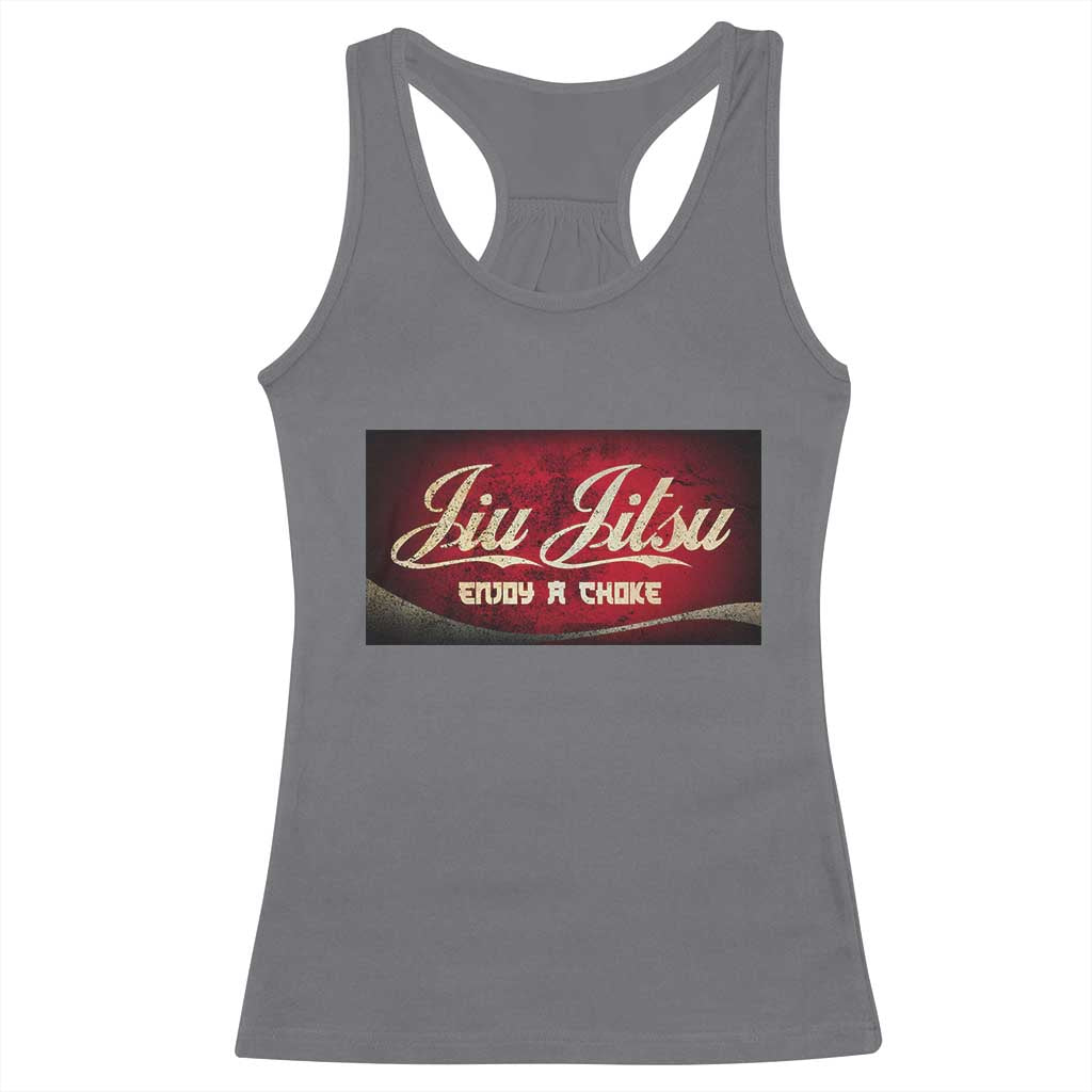 Funny Brazilian Jiu Jitsu Racerback Tank Top BJJ Tactical Hugging Choke Jiujitsu Martial Arts TS10 Charcoal Print Your Wear