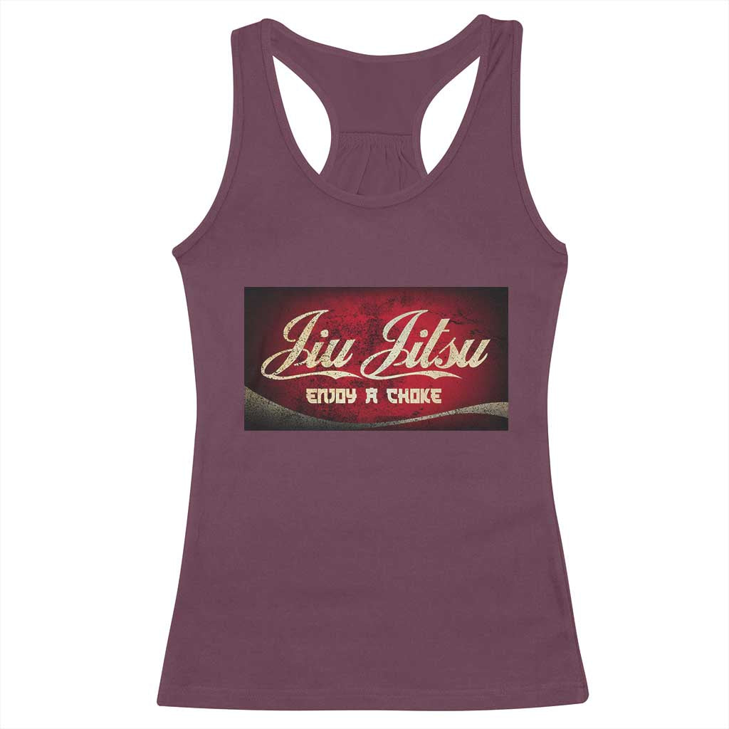 Funny Brazilian Jiu Jitsu Racerback Tank Top BJJ Tactical Hugging Choke Jiujitsu Martial Arts TS10 Maroon Print Your Wear