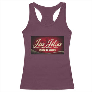 Funny Brazilian Jiu Jitsu Racerback Tank Top BJJ Tactical Hugging Choke Jiujitsu Martial Arts TS10 Maroon Print Your Wear
