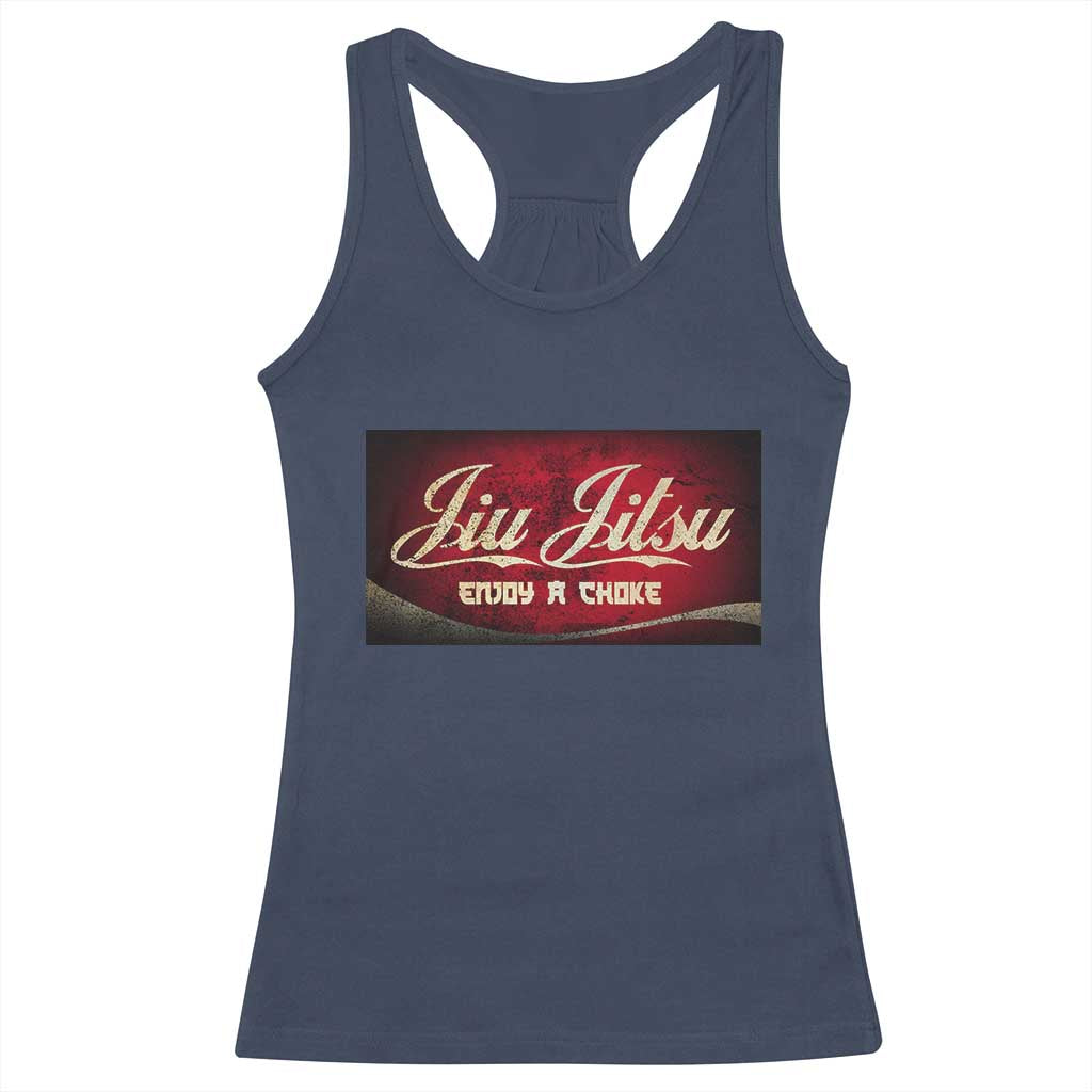 Funny Brazilian Jiu Jitsu Racerback Tank Top BJJ Tactical Hugging Choke Jiujitsu Martial Arts TS10 Navy Print Your Wear