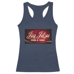 Funny Brazilian Jiu Jitsu Racerback Tank Top BJJ Tactical Hugging Choke Jiujitsu Martial Arts TS10 Navy Print Your Wear