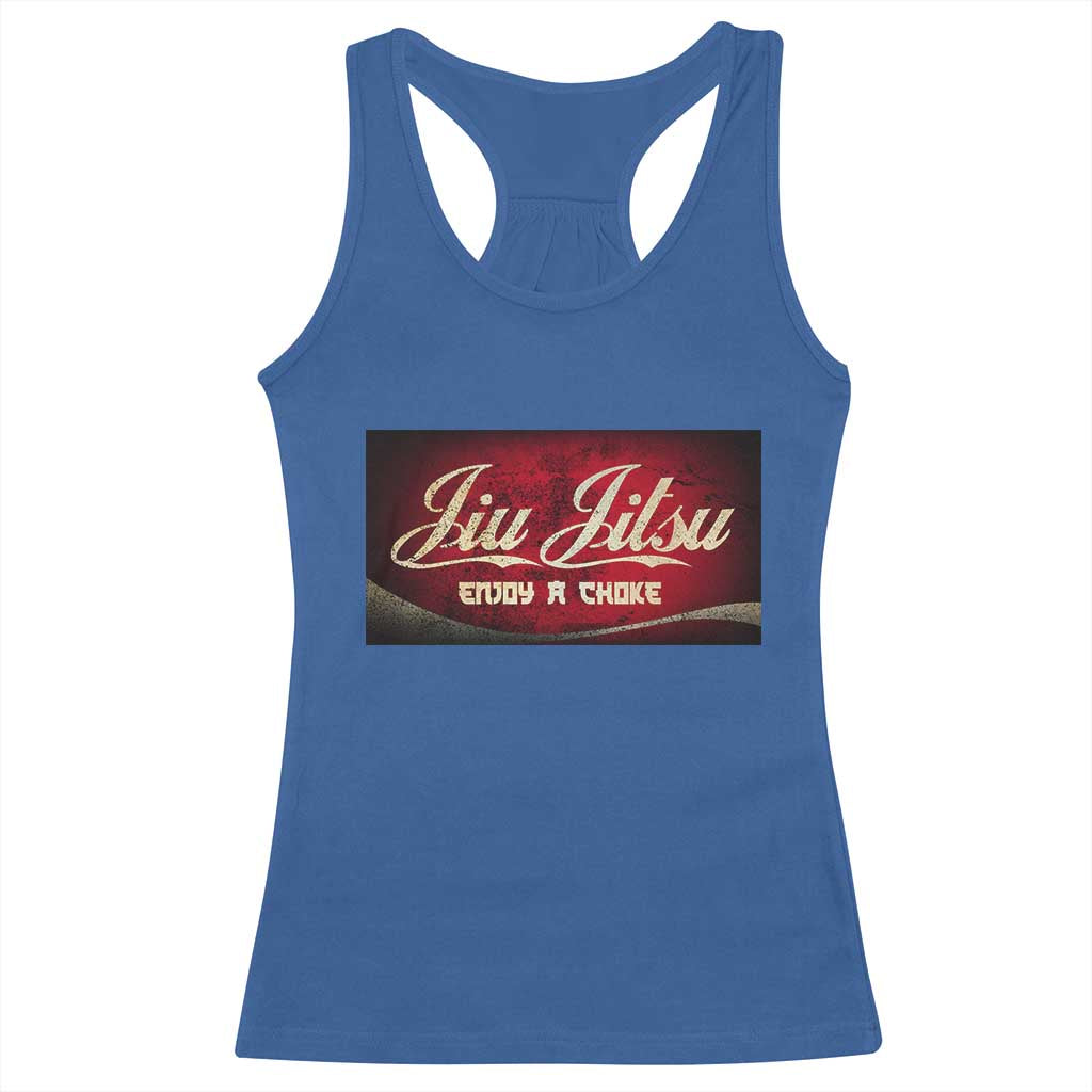 Funny Brazilian Jiu Jitsu Racerback Tank Top BJJ Tactical Hugging Choke Jiujitsu Martial Arts TS10 Royal Blue Print Your Wear