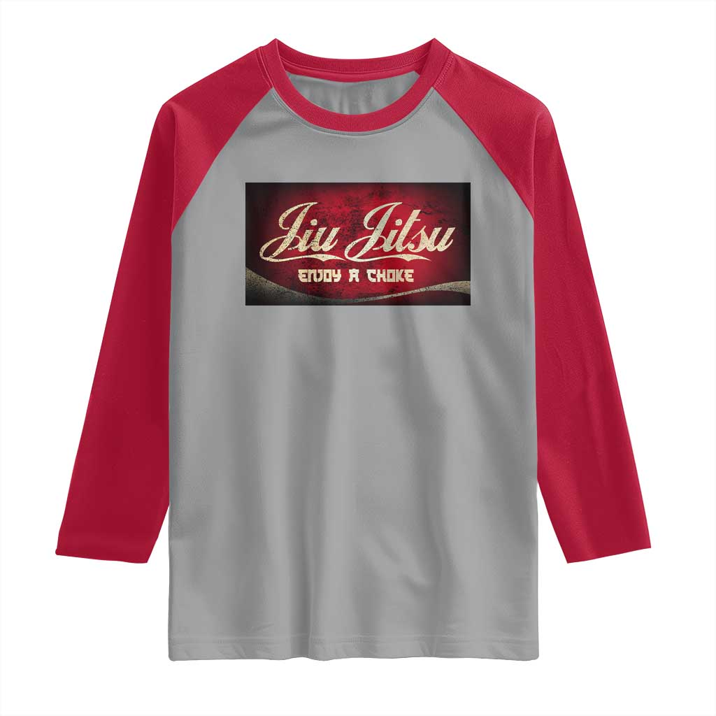 Funny Brazilian Jiu Jitsu Raglan Shirt BJJ Tactical Hugging Choke Jiujitsu Martial Arts TS10 Sport Gray Red Print Your Wear