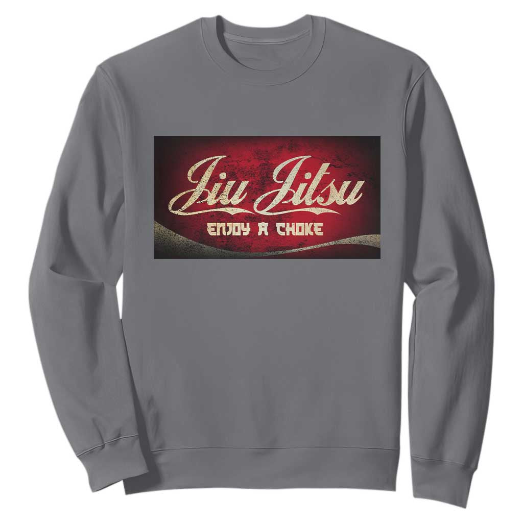 Funny Brazilian Jiu Jitsu Sweatshirt BJJ Tactical Hugging Choke Jiujitsu Martial Arts TS10 Charcoal Print Your Wear
