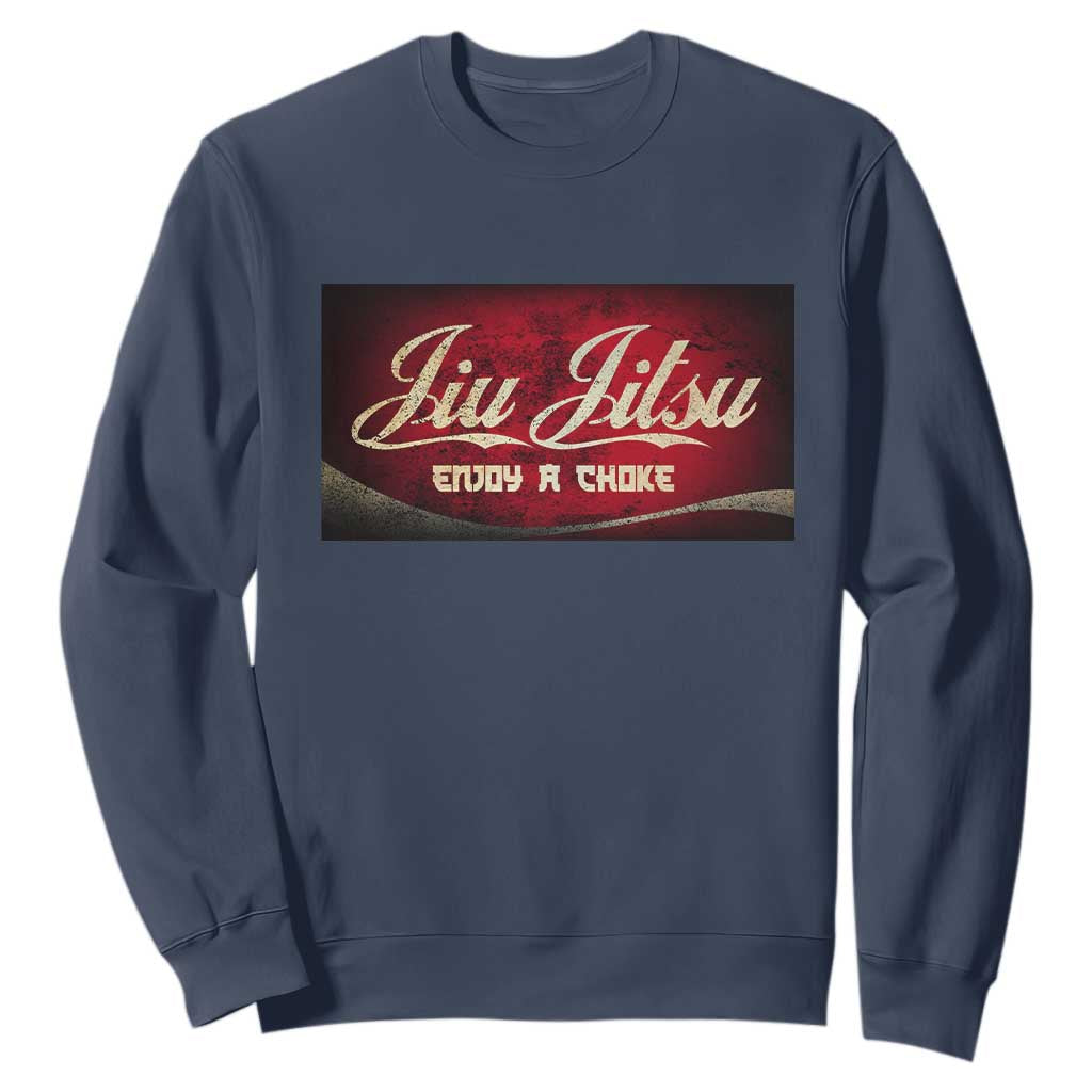 Funny Brazilian Jiu Jitsu Sweatshirt BJJ Tactical Hugging Choke Jiujitsu Martial Arts TS10 Navy Print Your Wear