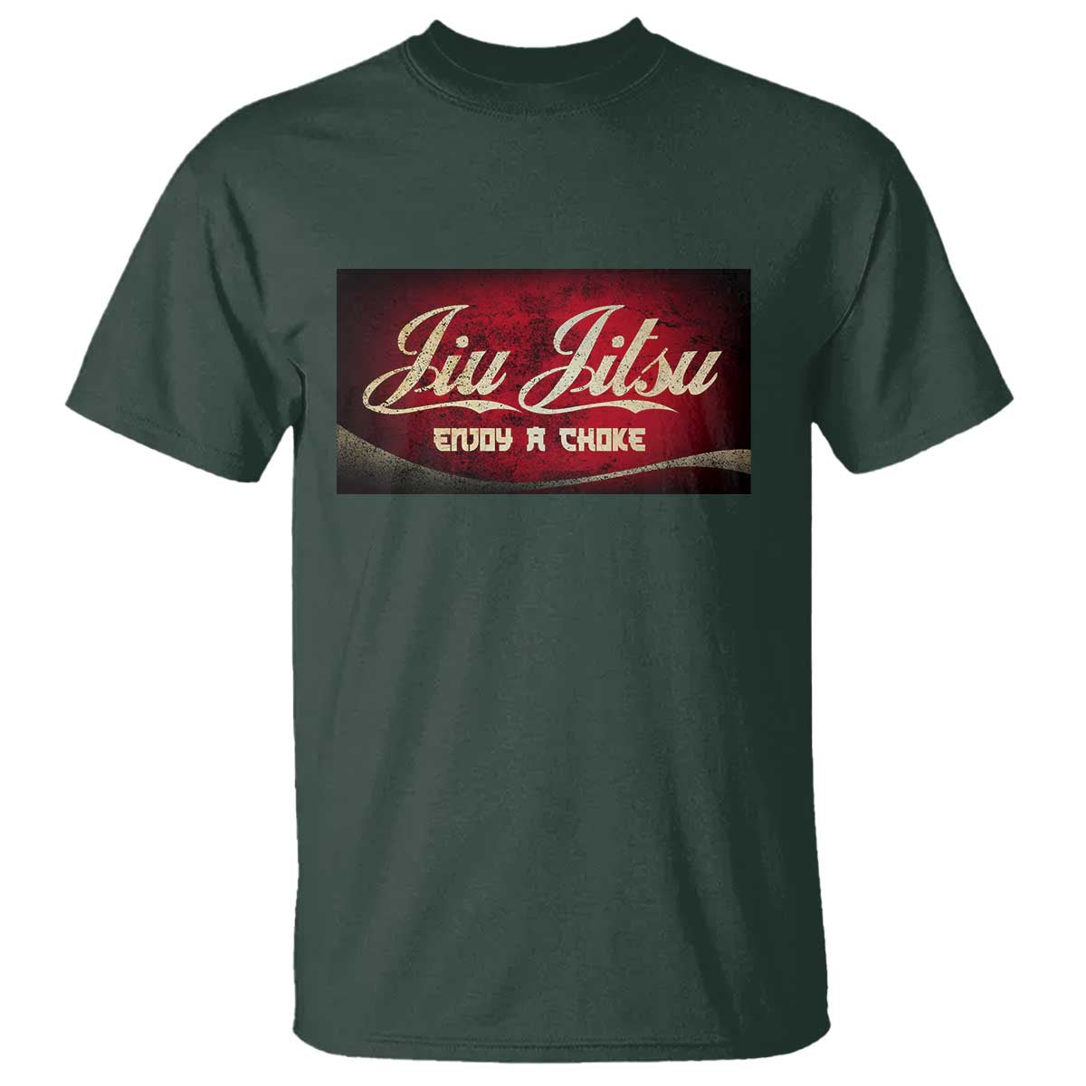 Funny Brazilian Jiu Jitsu T Shirt BJJ Tactical Hugging Choke Jiujitsu Martial Arts TS10 Dark Forest Green Print Your Wear