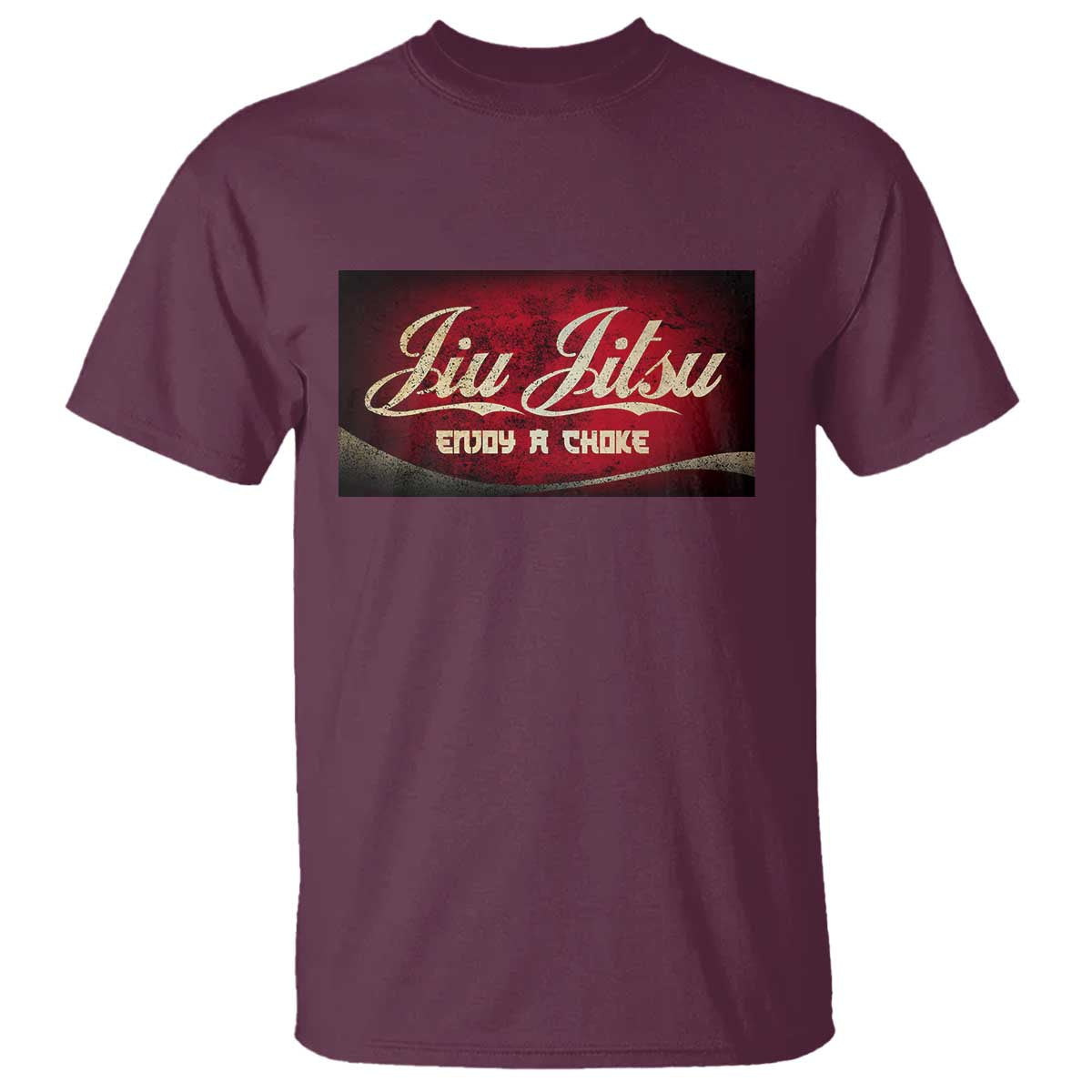 Funny Brazilian Jiu Jitsu T Shirt BJJ Tactical Hugging Choke Jiujitsu Martial Arts TS10 Maroon Print Your Wear