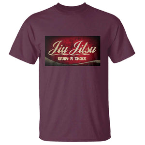 Funny Brazilian Jiu Jitsu T Shirt BJJ Tactical Hugging Choke Jiujitsu Martial Arts TS10 Maroon Print Your Wear