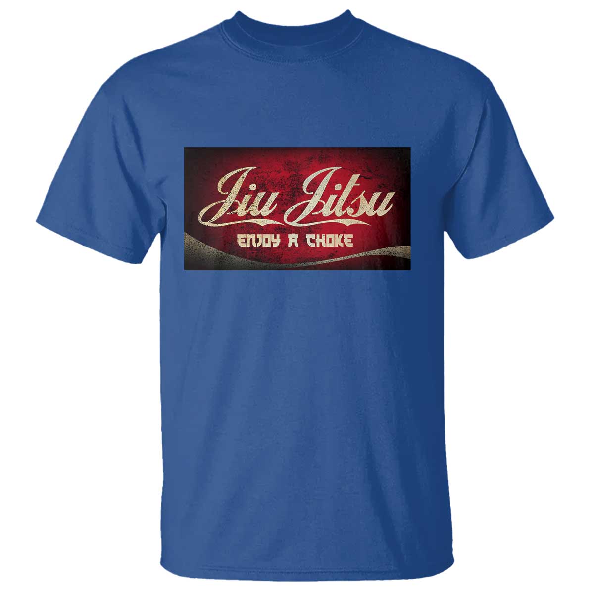 Funny Brazilian Jiu Jitsu T Shirt BJJ Tactical Hugging Choke Jiujitsu Martial Arts TS10 Royal Blue Print Your Wear