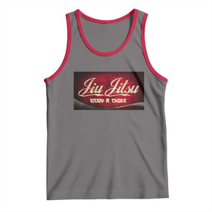 Funny Brazilian Jiu Jitsu Tank Top BJJ Tactical Hugging Choke Jiujitsu Martial Arts TS10 Deep Heather Red Print Your Wear