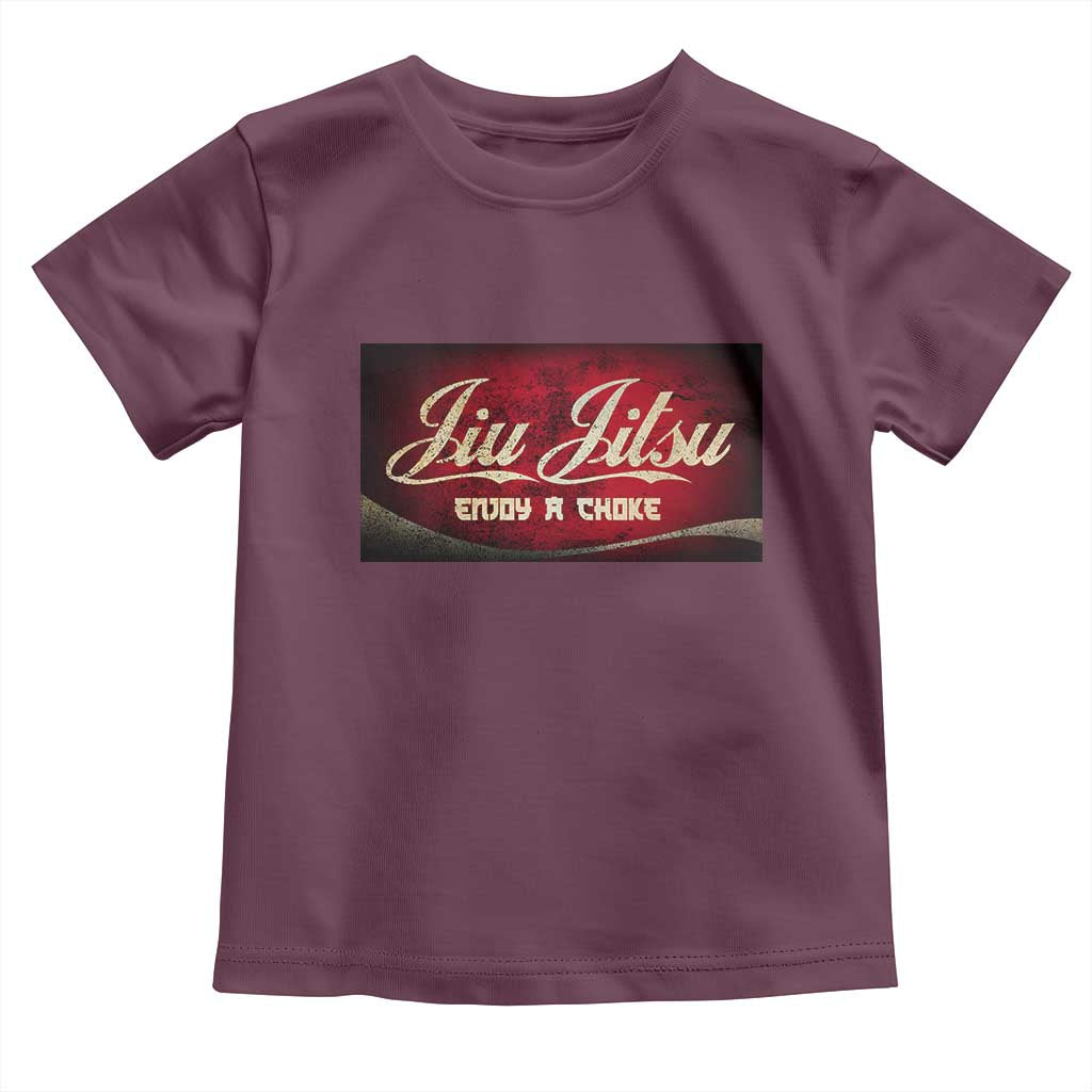Funny Brazilian Jiu Jitsu Toddler T Shirt BJJ Tactical Hugging Choke Jiujitsu Martial Arts TS10 Maroon Print Your Wear