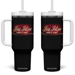 Funny Brazilian Jiu Jitsu Tumbler With Handle BJJ Tactical Hugging Choke Jiujitsu Martial Arts TS10 One Size: 40 oz Black Print Your Wear